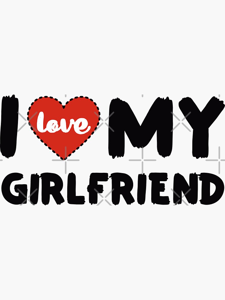 Disover I Love My Girlfriend Unisex Stickers, I Heart My Girlfriend Stickers