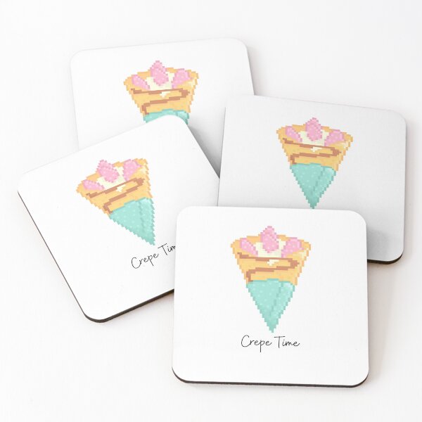 Item preview, Cute Pixel Strawberry Crepe designed and sold by sanashibata.