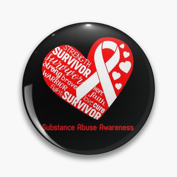 Item preview, Substance Abuse Heart Support Substance Abuse Warrior Fighting designed and sold by GennieShop.