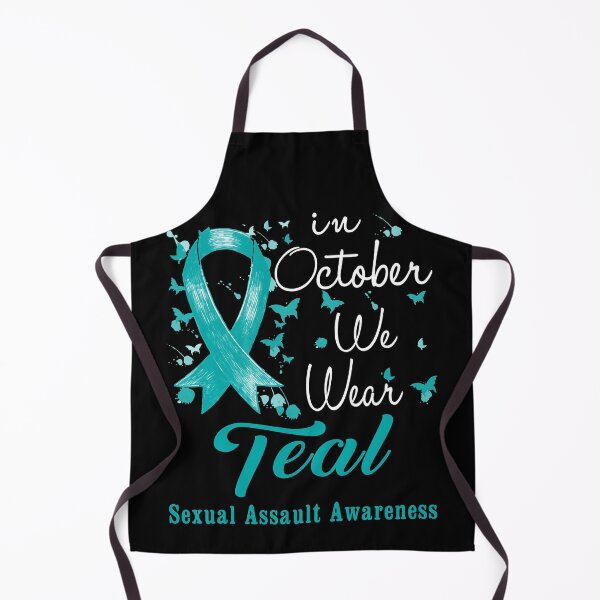 Item preview, In October We Wear Teal Ribbon Sexual Assault Awareness designed and sold by largellie.