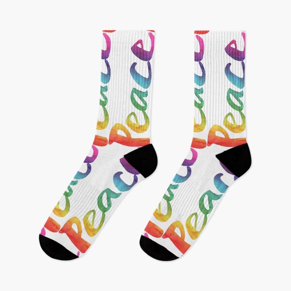 Item preview, PEACE Lettering 60s Hippie Watercolor Tie-Dye Fashion designed and sold by 26-Characters.