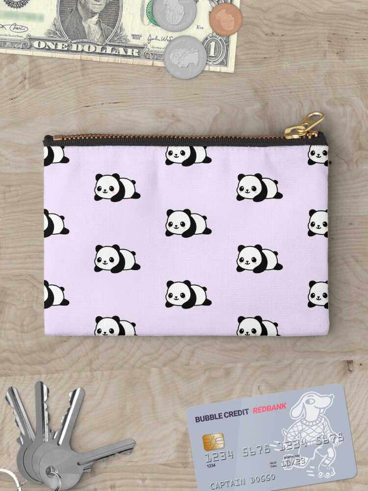 Thumbnail 3 of 4, Zipper Pouch, Panda designed and sold by littlemandyart.