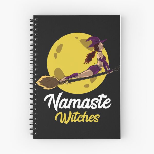 Item preview, Namaste Witches Yoga Halloween Witch Riding designed and sold by StarcyWol.