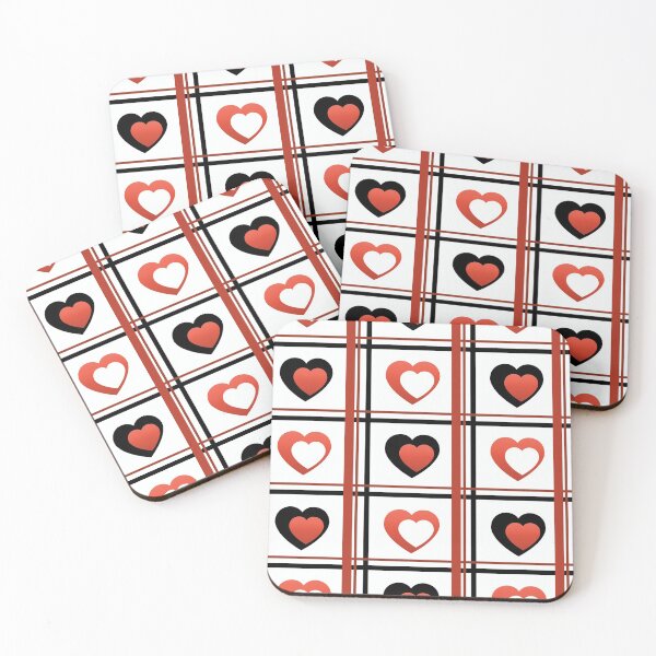 Item preview, White, Black and Red Hearts Plated designed and sold by MaritzaGoodIdea.