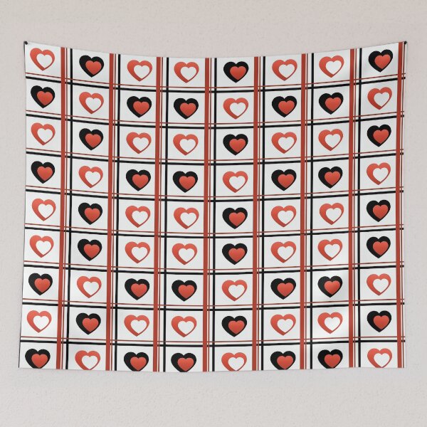 Item preview, White, Black and Red Hearts Plated designed and sold by MaritzaGoodIdea.