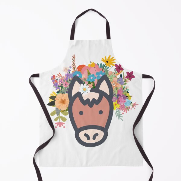Item preview, floral flower horse head designed and sold by TheWaterBirds.