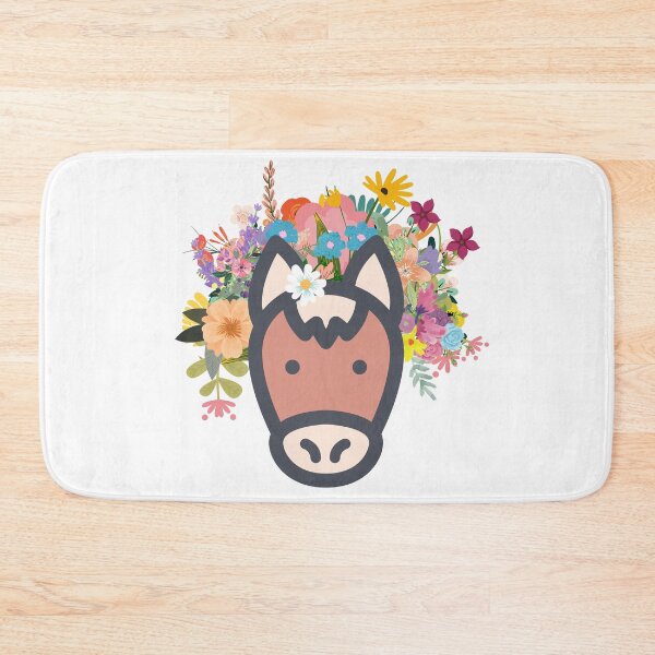Item preview, floral flower horse head designed and sold by TheWaterBirds.