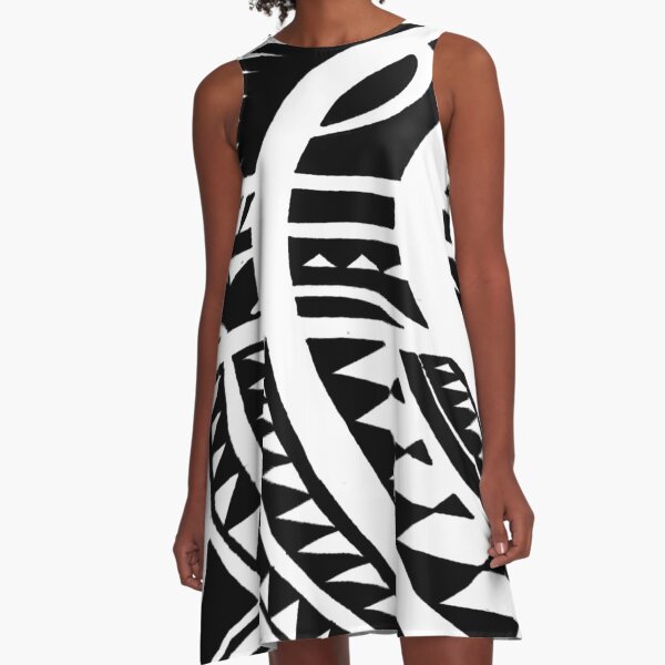 Polynesian maori tribal A-Line Dress