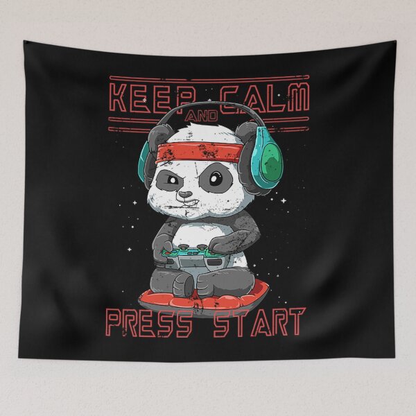 Artikelvorschau, Game Panda T-ShirtFunny Panda Gaming Gamer bleib ruhig und drücke Start entworfen und verkauft von EudoraHelen.