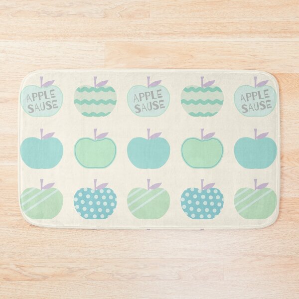 Item preview, Kawaii Apple Sause Patchwork Pastel Greens Pattern designed and sold by ViewerEqualsPhoton.