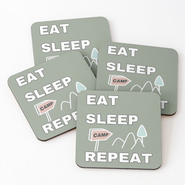 Item preview, Eat Sleep Camp Repeat - Camping Hobby designed and sold by ViewerEqualsPhoton.