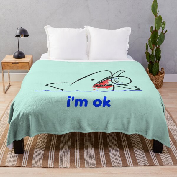 Item preview, Shark Biting Human in Water - i'm ok designed and sold by guitarkel.