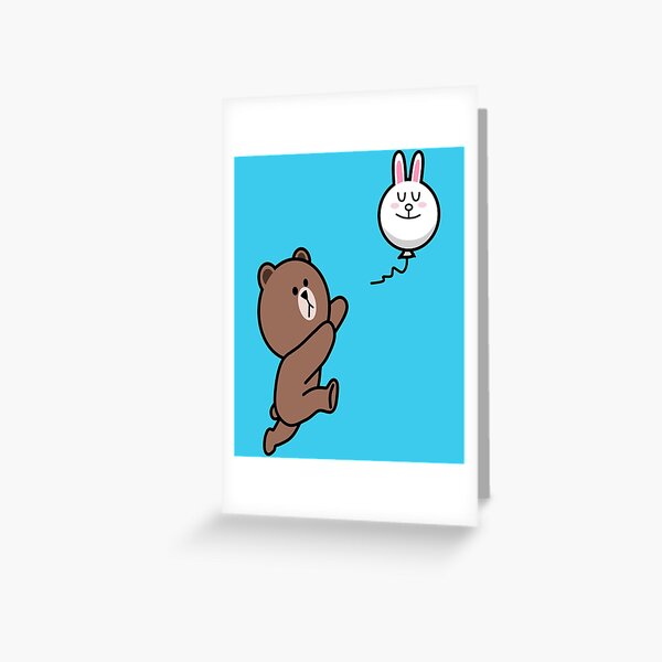 Brown Bear Cony Don't Wanna Lose You (Him) Greeting Card