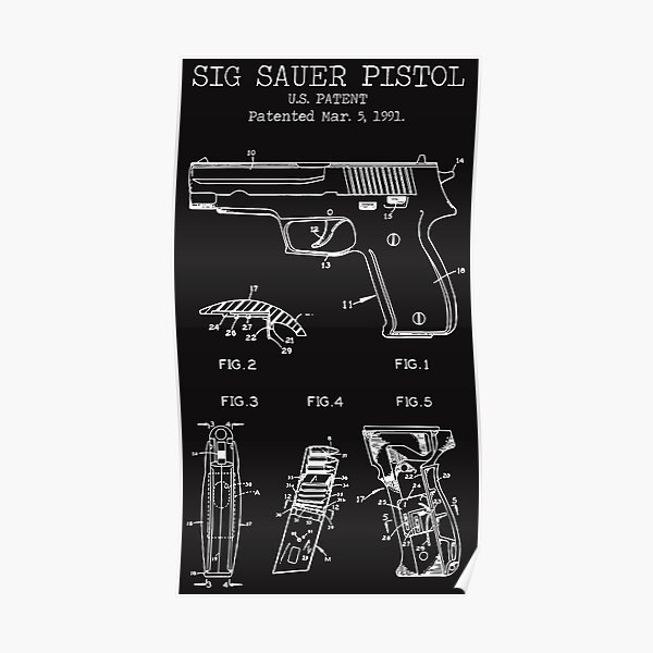 GUN PISTOL POSTER SIG SAUER P226  PRINT LARGE HUGE IMAGE 