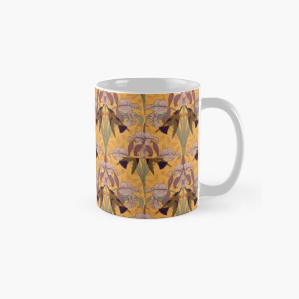 Jugendstil, Blumenmuster, Vintage, viktorianisch, Belle poque, viktorianisch, zeitloser Stil, schick, elegant, shabby chic, Tasse (Standard)