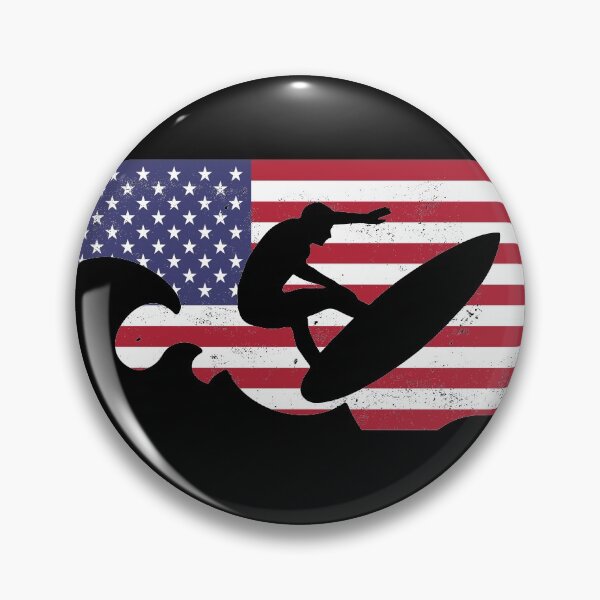 Item preview, USA Surfing 2021 Team Summer American Flag Tokyo Games Surfer designed and sold by ibeargifts.