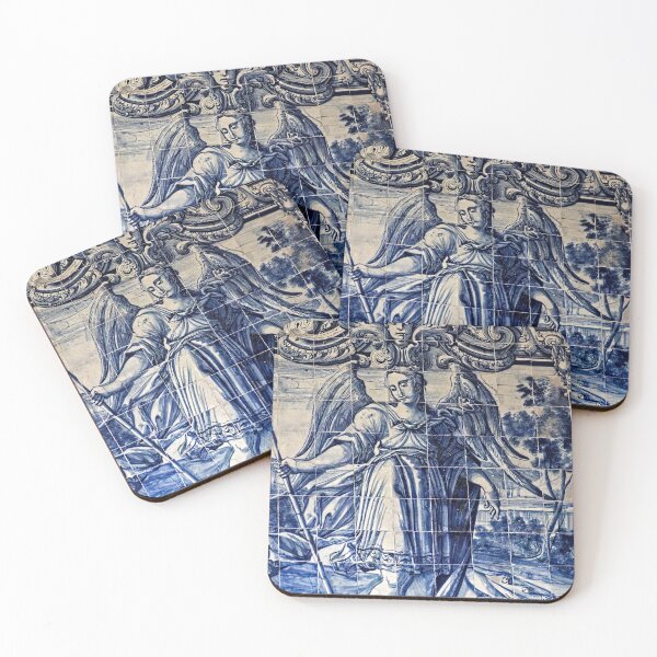 Item preview, Angel Archangel Gabriel Portuguese Antique Tile Panel designed and sold by worldways.