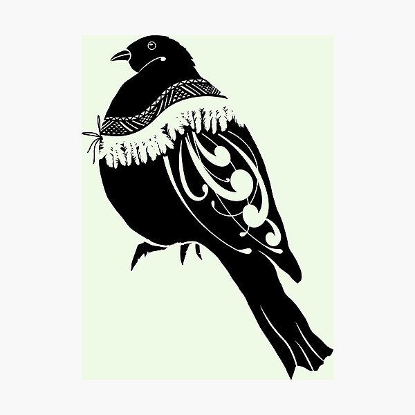 Item preview, New Zealand Kereru Native Bird  With Maori Cloak designed and sold by Kiwidom.