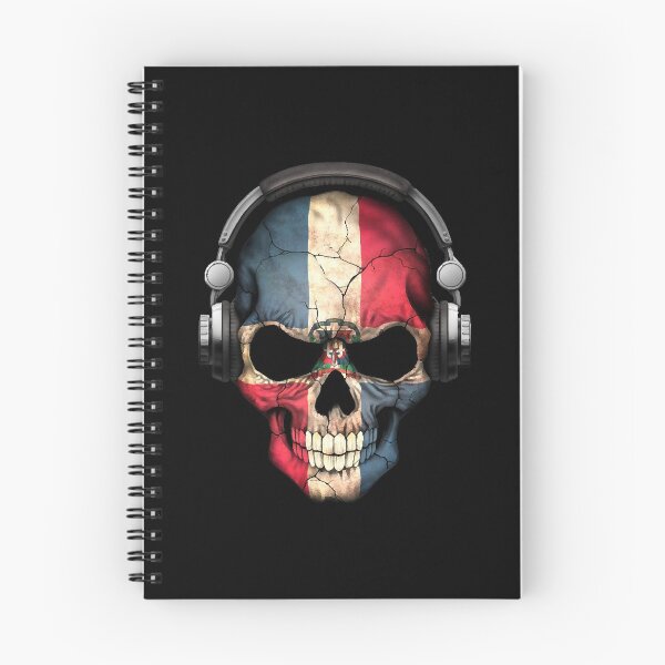 Item preview, Dark Skull Deejay with Dominican Flag  designed and sold by lanaifyke.