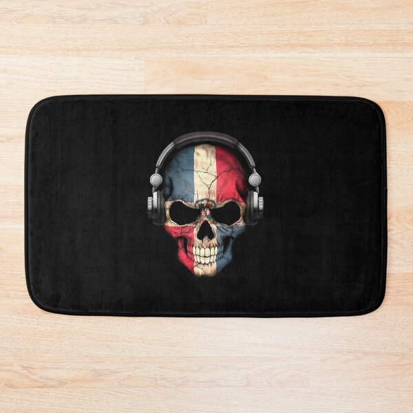 Item preview, Dark Skull Deejay with Dominican Flag  designed and sold by lanaifyke.