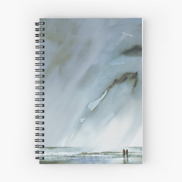 Aperçu de l'œuvre sous les cieux turbulents - aquarelle créée et vendue par Paul Davenport.