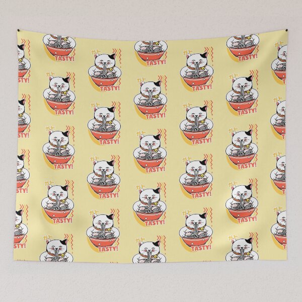 Item preview, Cute Kawaii Cat Loves Ramen- Ramen Life Tastes Great! designed and sold by Red-ElYoubi.