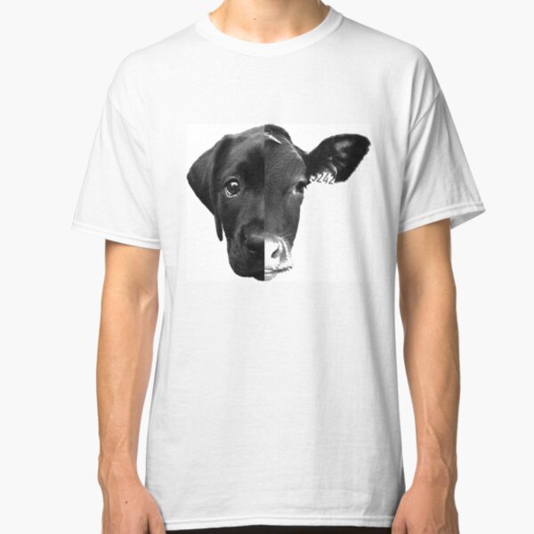 Speciesism Cow Dog Split Face Classic T-Shirt
