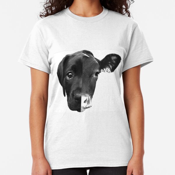 Speciesism Cow Dog Split Face Classic T-Shirt