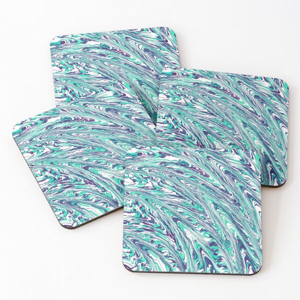Item preview, Teal Liquid Art Pour designed and sold by Punderstandable.