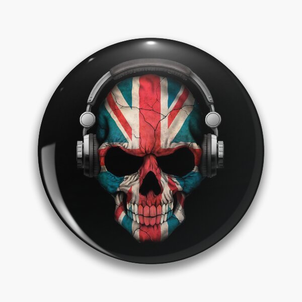 Item preview, Dark Skull Deejay with British Flag  designed and sold by lanaifyke.