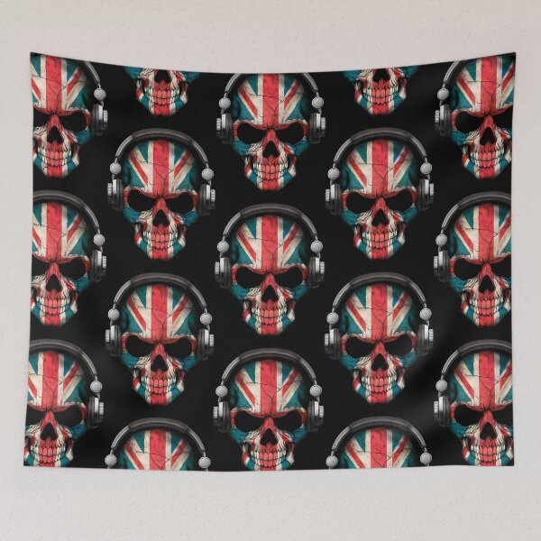 Item preview, Dark Skull Deejay with British Flag  designed and sold by lanaifyke.