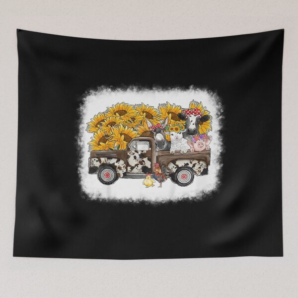 Item preview, Farm Pickup Truck With Farm Animals Farmer's Wife Cow Girl  designed and sold by JethroShop.