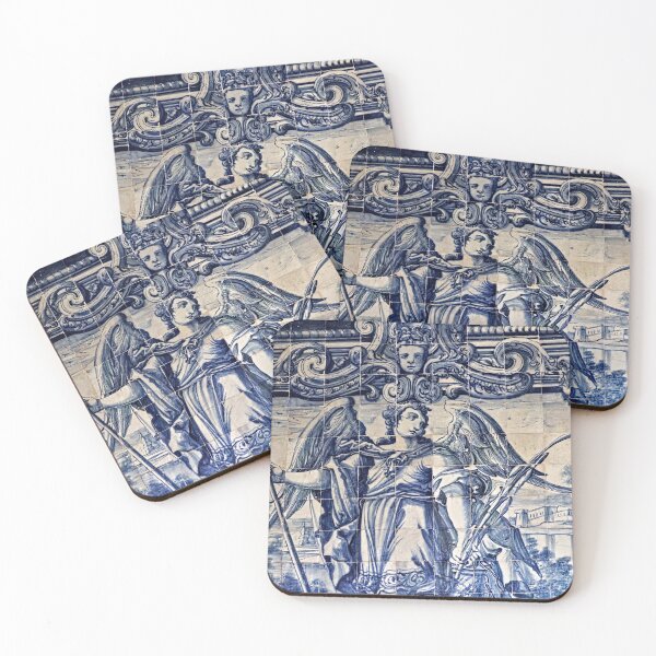Item preview, Angel Archangel Portuguese Antique Tile Panel designed and sold by worldways.