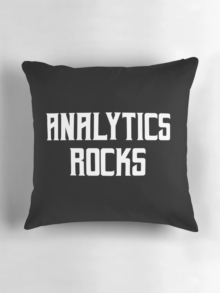 Thumbnail 3 of 4, Pillow, Analytics Rocks designed and sold by teesaurus.