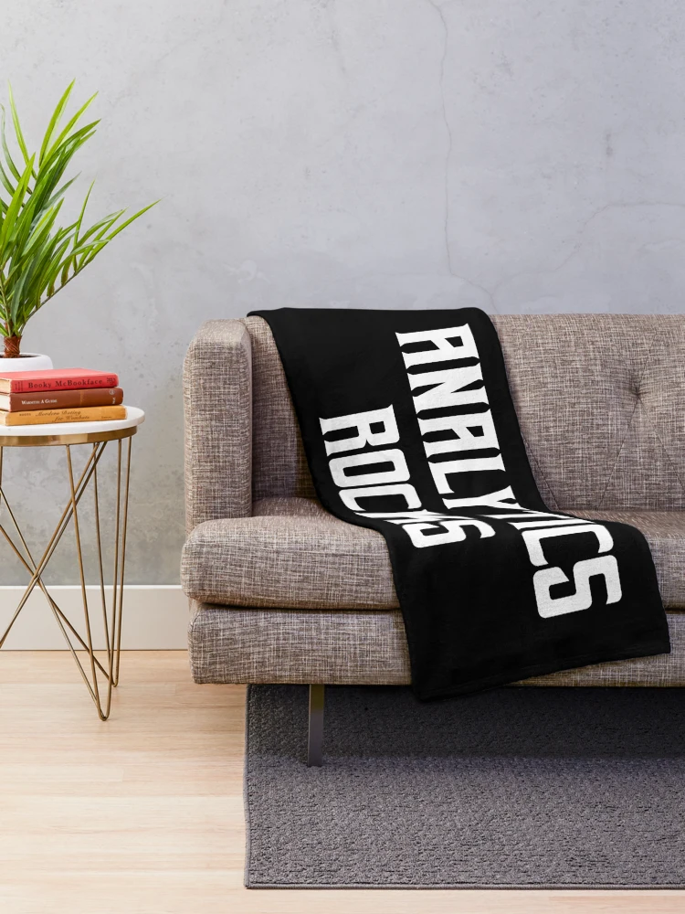 Thumbnail 2 of 6, Throw Blanket, Analytics Rocks designed and sold by teesaurus.
