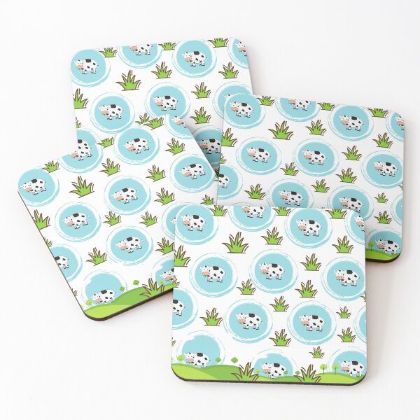 Item preview, Cows On The Meadow In Blue Circles designed and sold by aliyeus.