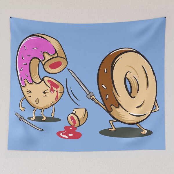 Item preview, Kawaii Doughnut Duel Food Fight designed and sold by GrynszpanDezign.