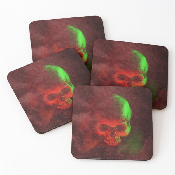 Item preview, Calavera Giallo - Rojo y Verde designed and sold by ARTmuffin.