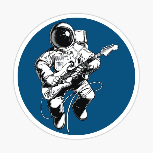 Guitar Astronaut Sticker By Urbanflip Redbubble 2587