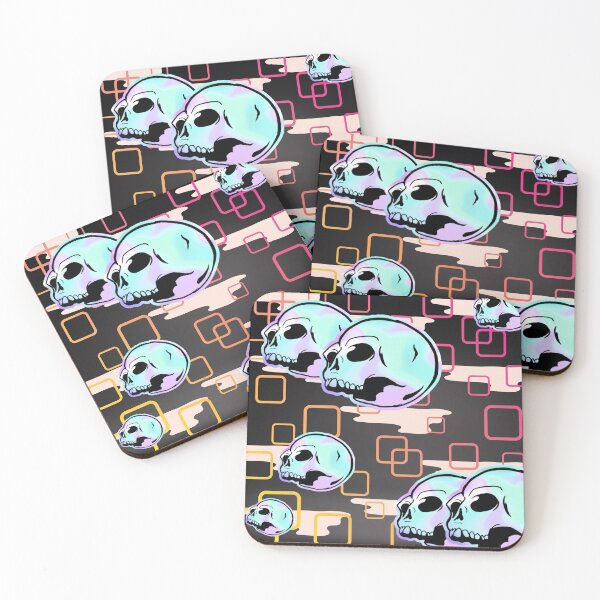 Item preview, Colorful Skull Pattern Colorful Squares designed and sold by aliyeus.