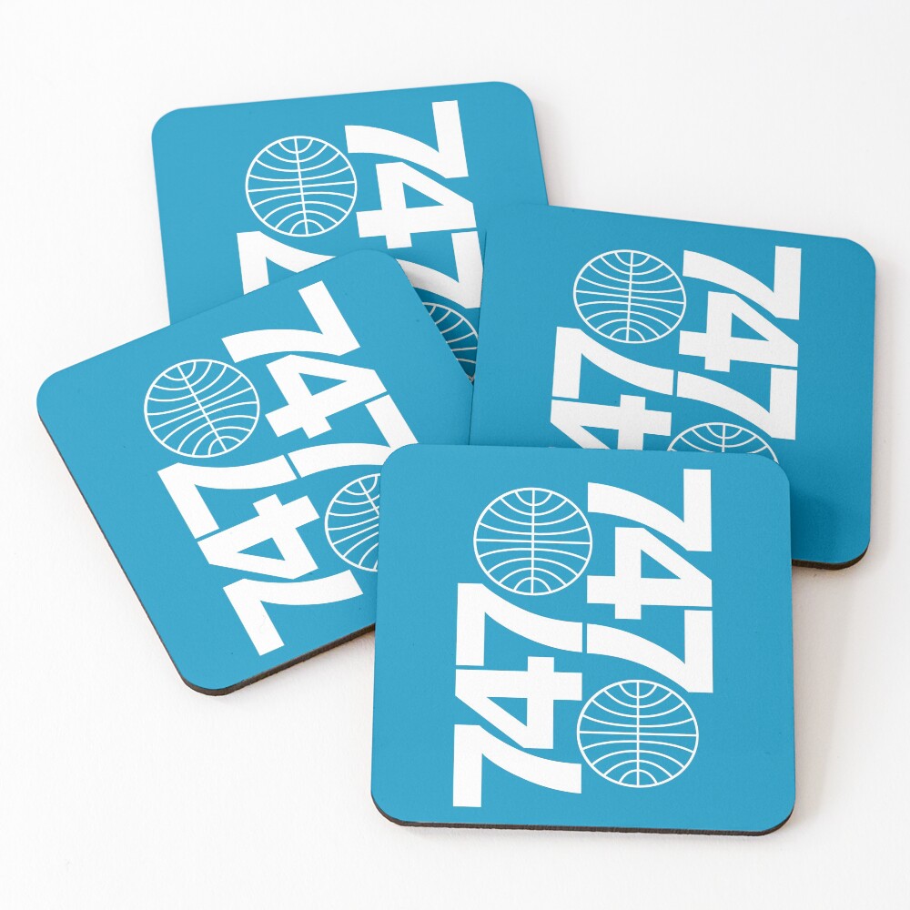 Pan Am 747 | Pan American Retro Apparel Coasters (Set of 4)