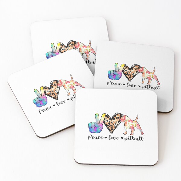 Item preview, Funny Peace Love Pitbull Dog Lover designed and sold by wowart4u.