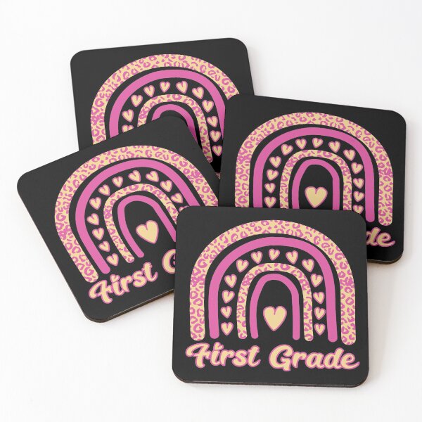Item preview, First Grade - Animal Leopard Print Pink Rainbow designed and sold by Rhu Creations.