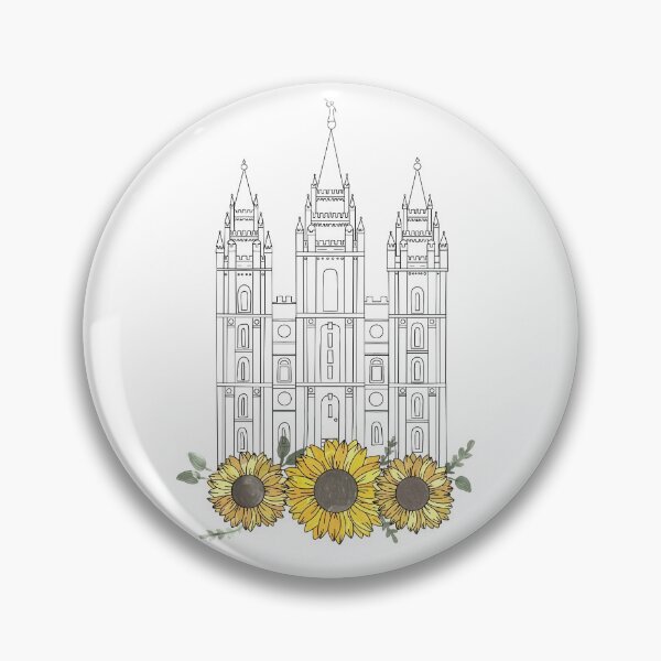 Artikelvorschau, Salt Lake City Tempel Sonnenblumen entworfen und verkauft von Handdrawnbyzoe.