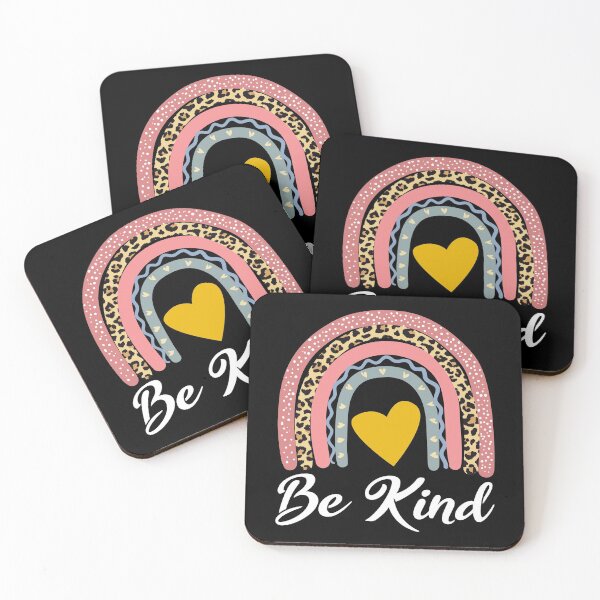 Item preview, Be kind leopard rainbow pattern colorful heart design  designed and sold by Decconer.