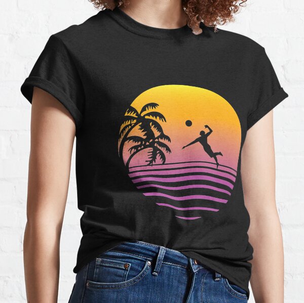Retro Volleyball Player Gift - Vintage Beach Volleyball  Classic T-Shirt