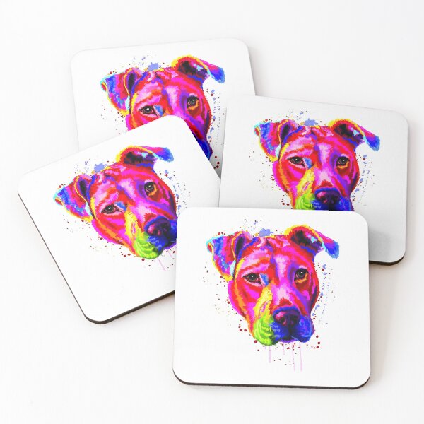 Item preview, Funny Pitbull Dog Watercolor Art Design designed and sold by wowart4u.