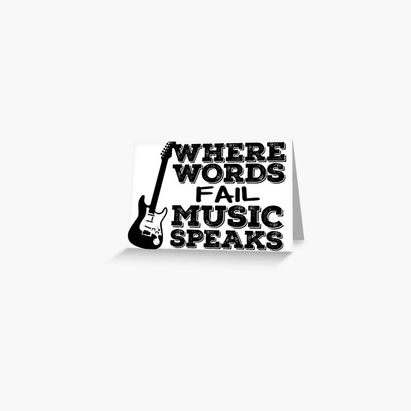 Music Quotes Guitar Music Lover Inspirational  Greeting Card