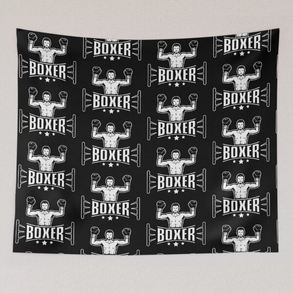 Item preview, Boxer in boxing ring designed and sold by nektarinchen.