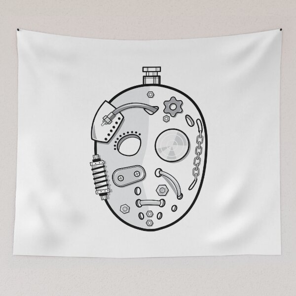 Item preview, Copy of Vintage Goalie Mask - Robot Edition - Light Background designed and sold by Eye on the Blueline.